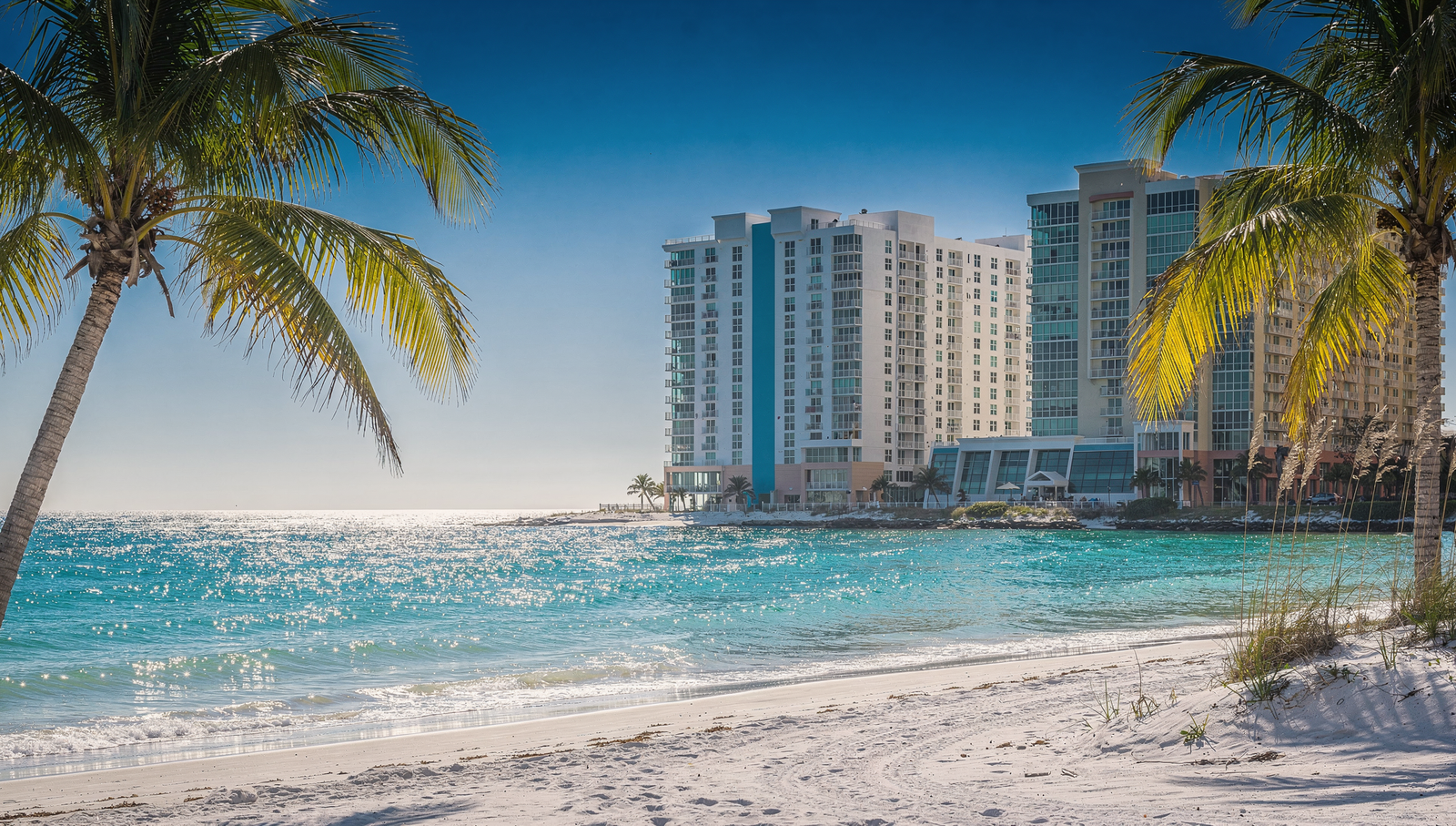Clearwater waterfront homes on Clearwater Beach