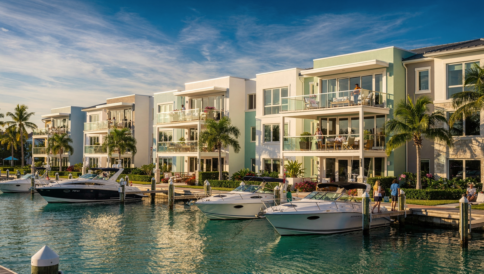 Clearwater FL waterfront townhomes near the beach