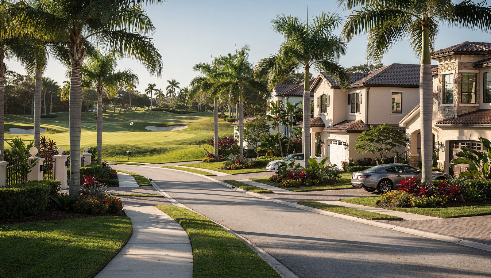 Clearwater Florida golf course community street view