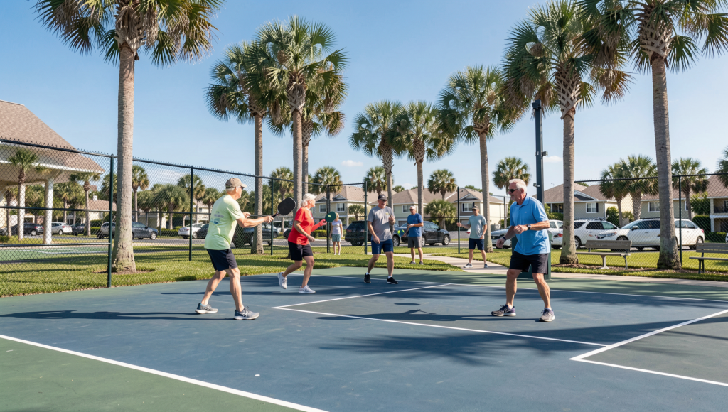 Active lifestyle in Clearwater Florida retirement community